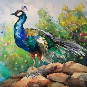 Large Decoupage Paper for Furniture - Pheasant - Rice Paper - Decoupage Paper - Oil Paint Bird