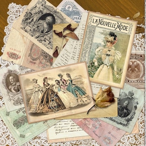 La Nouvelle Mode - Large Rice Paper for Decoupage - Furniture Decoupage - Vintage Decoupage - Decoupage Paper
