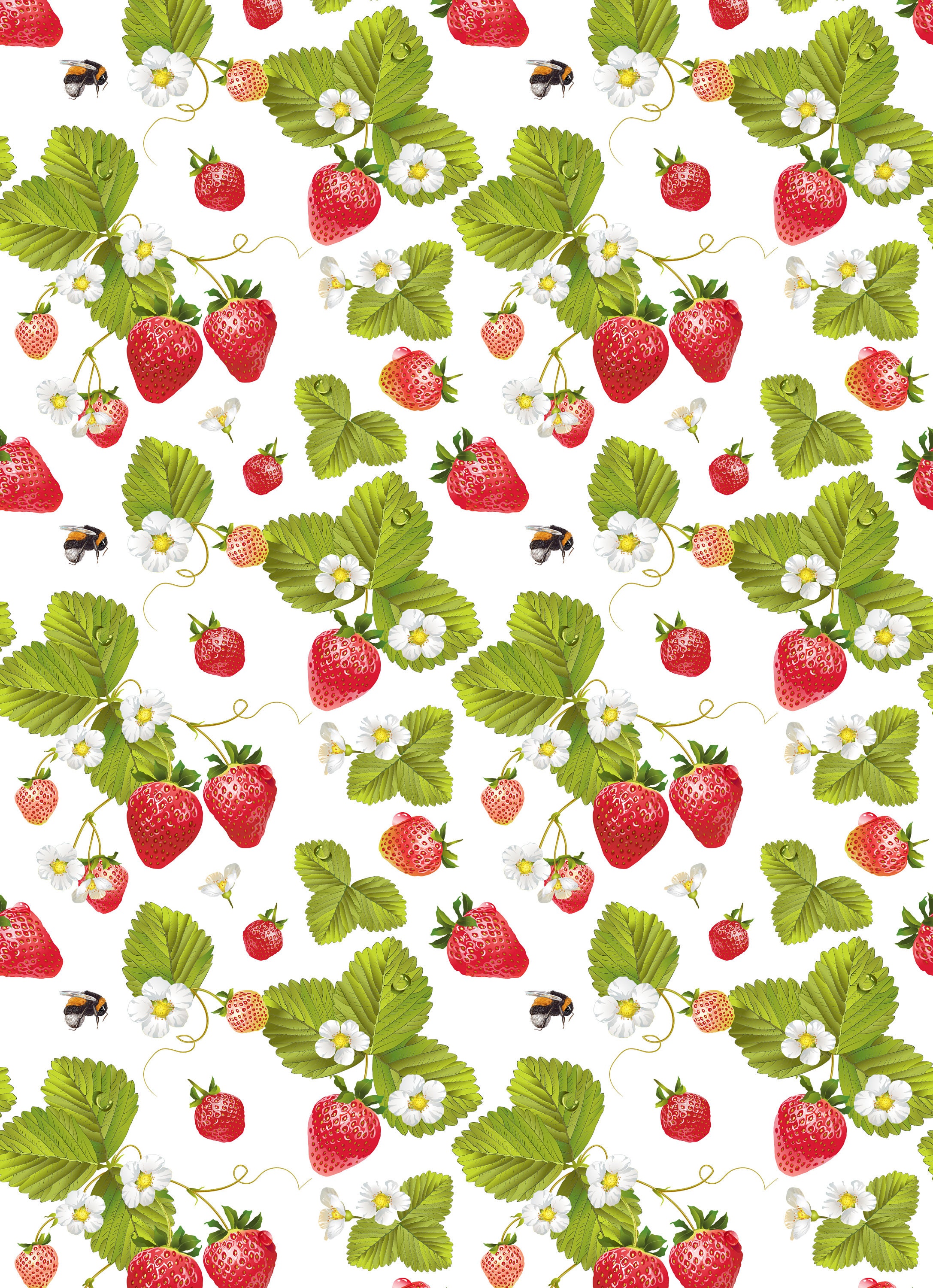 Large Decoupage for Furniture - Rice Paper - Vintage Decoupage - Floral Decoupage Paper - Summer Fruit Strawberry