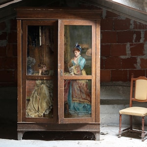 Victoriaanse vrouwen olieverf - groot decoupagepapier voor meubels - vintage decoupage - rijstpapier - decoupagepapier