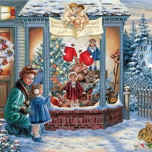 Christmas Decoration - Xmas - Decorative Decoupage Paper - for Furniture [ White Blue Red ]