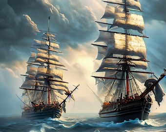 Barcos de vela - Papel para decoupage de muebles - Papel de arroz grande - Papel de arroz para decoupage - Océano