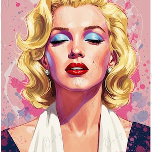 Large Decoupage Paper for Furniture - Marilyn Series - 7 Size Options - Blondie