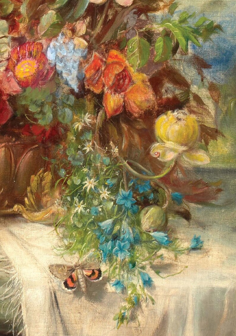 Large Size Decoupage Paper for Furniture Flowers Oil Paint Etsy