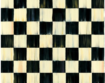 Decoupage Paper - Decoupage for Furniture - Large Size Rice Paper - Checkerboard Pattern Black