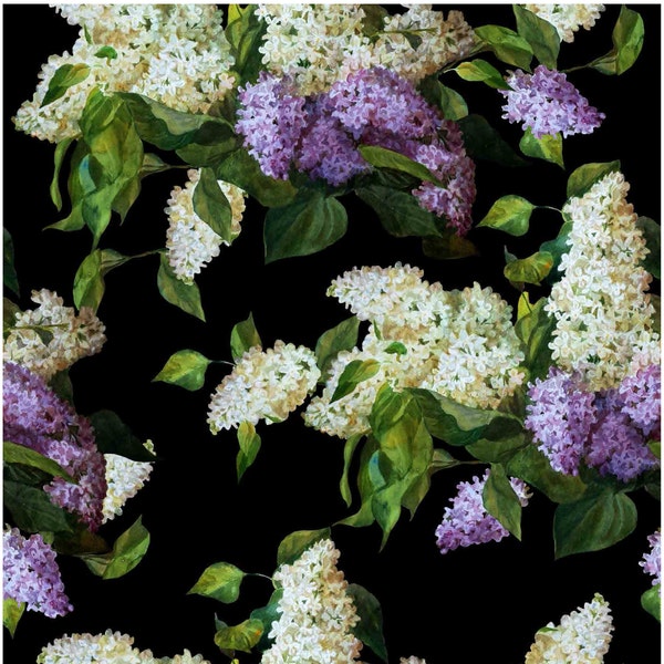 Papel de arroz para decoupage con estampado floral lila – Papel de arroz para decoración de muebles