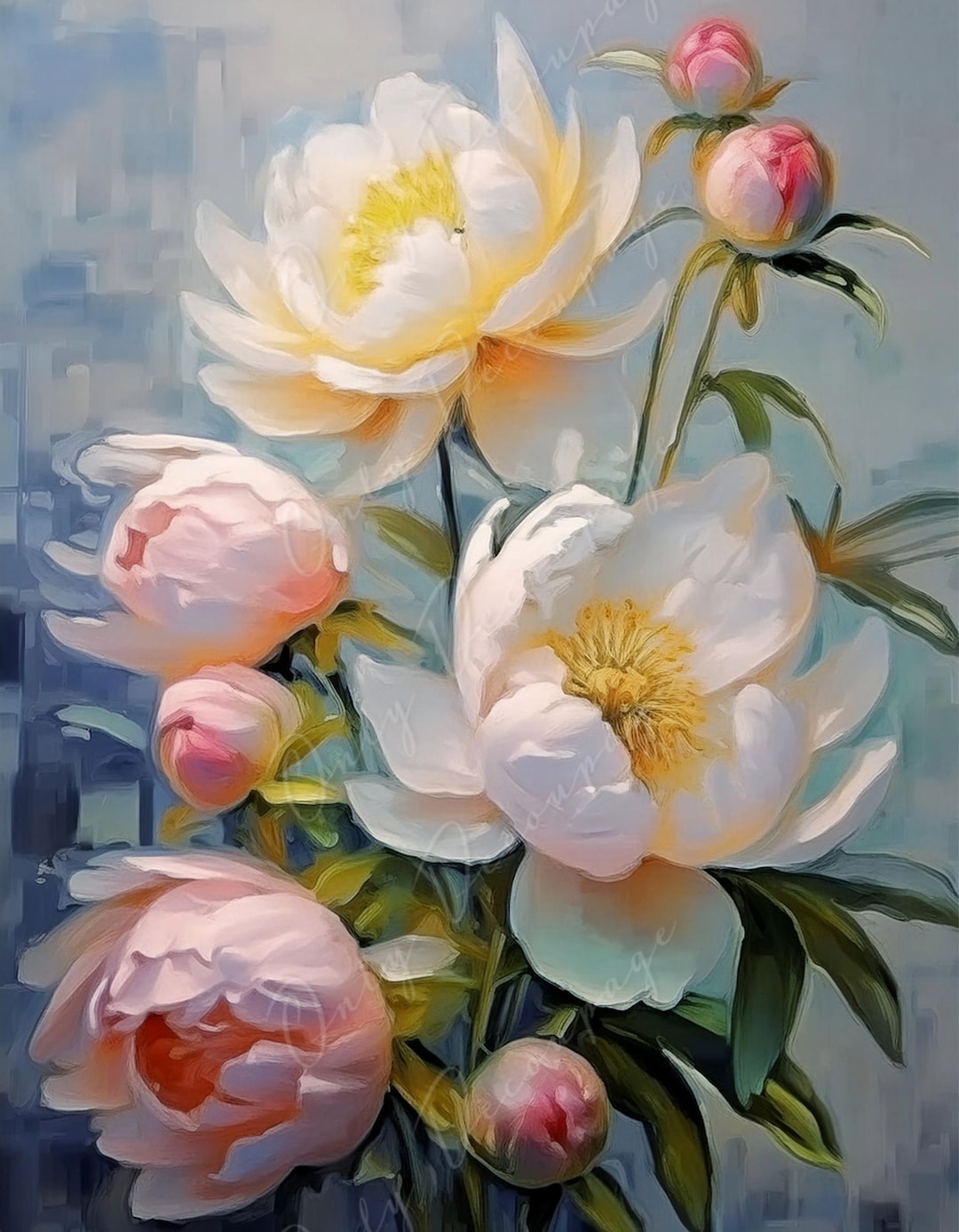 Peony Rice Paper Peonies Decoupage Paper – Large Floral Rice Paper for Furniture - Etsy