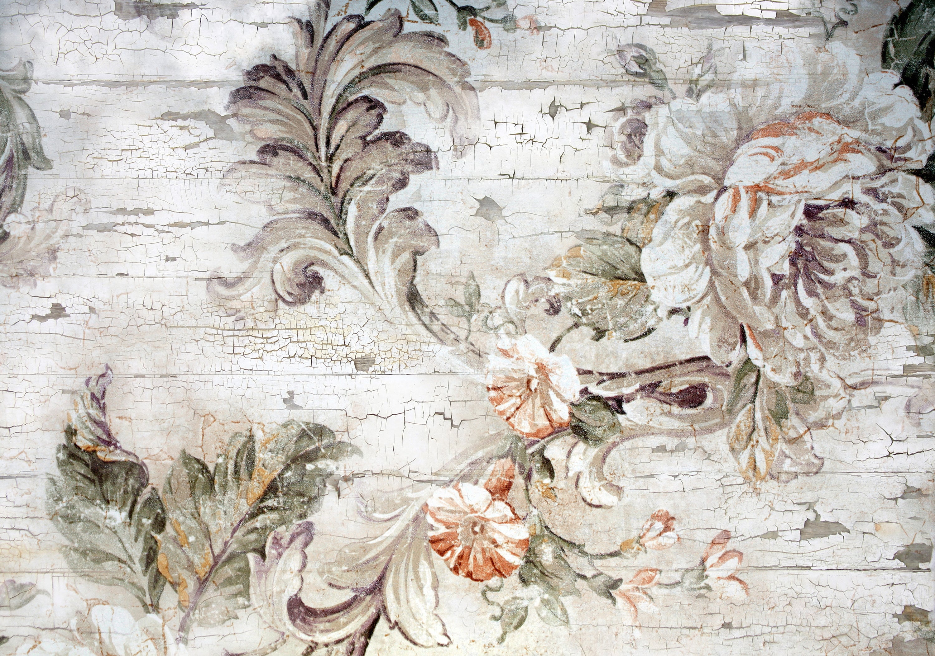 Large Decoupage for Furniture - Rice Paper - Vintage Decoupage - Floral Decoupage Paper - Rice Paper - White Flowers