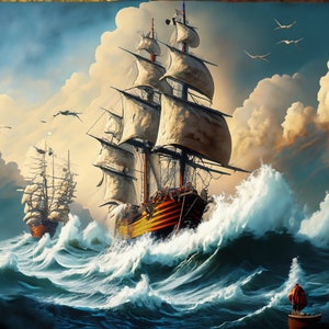 Sailing Ship - Large Decoupage Paper - Decoupage Art - Rice Paper for Decoupage - Decoupage for Furniture - Sea