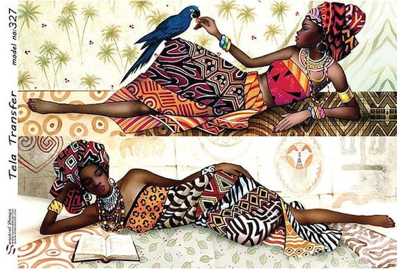 Donne africane Carta decorativa per decoupage per mobili Opzioni