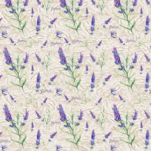 Levander - Large Rice Paper for Decoupage - Furniture Decoupage - Vintage Decoupage - Decoupage Paper
