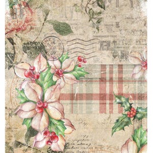 Christmas Collection - Large Decoupage Paper - 6 Size Options - Vintage Decoupage