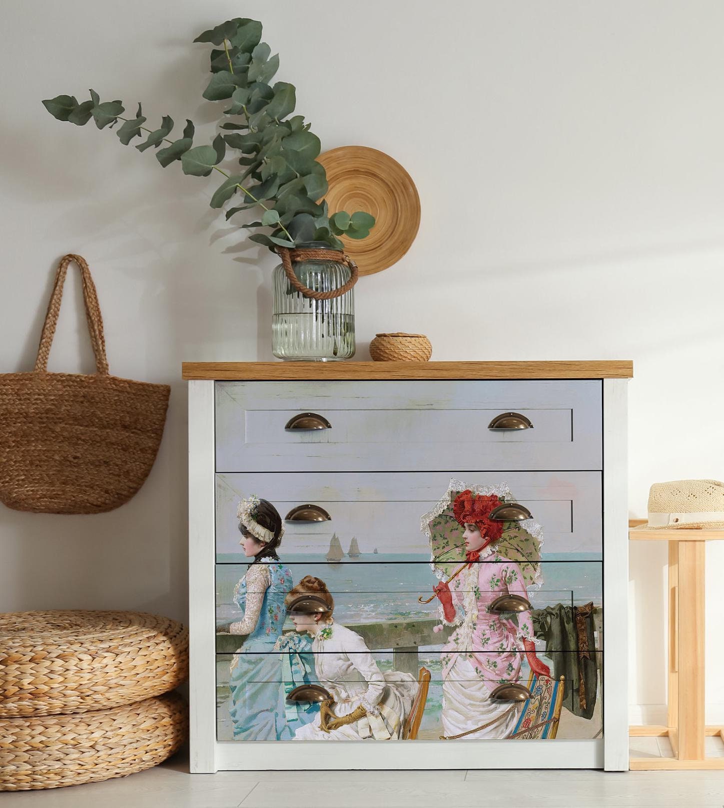 Decoupage Papier Pack (20 Vellen 10x15cm) Fiets Fietsen Dame Vintage Posters FLONZ Vintage Ephemera