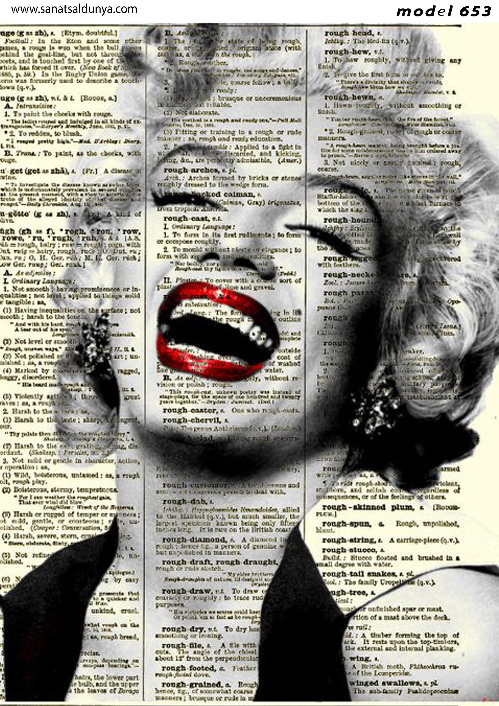 Marilyn - Decorative Decoupage Paper - Decoupage for Furniture - Large Size Rice Paper