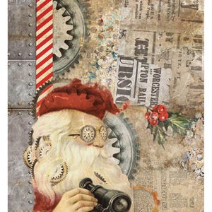 Large Decoupage Paper - Christmas Collection - Santa Claus - 6 Size Options