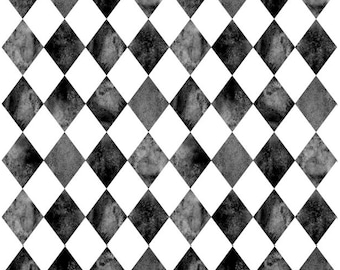 Decoupage Paper - Decoupage for Furniture - Large Size Rice Paper - Diamond Pattern Black