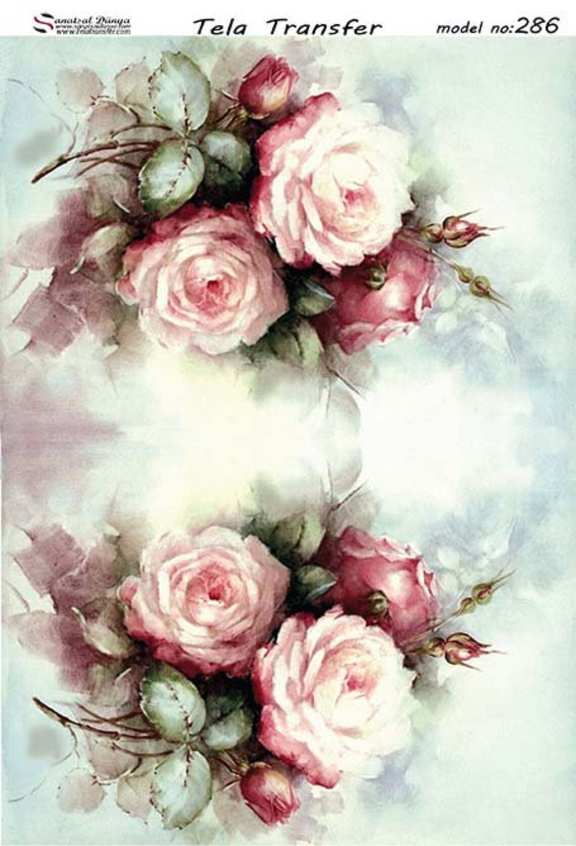 Roses Pattern Decorative Decoupage Paper for Furniture Etsy