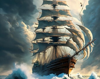 Barcos de vela - Papel para decoupage de muebles - Papel de arroz grande - Papel de arroz para decoupage - Olas del océano
