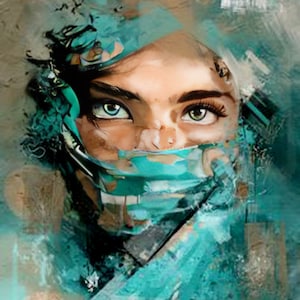 Decoupage Paper - Decoupage for Furniture - Large Size Rice Paper - Oil Paint Beautiful Eyes
