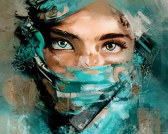 Papel para Decoupage - Decoupage para Móveis - Papel de Arroz Grande - Pintura a Óleo - Lindos Olhos