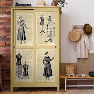 Papel de arroz grande para decoupage - Decoupage de móveis - Decoupage vintage - Papel de decoupage - Folha de livro antigo Mulheres