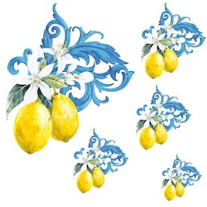Decoupage Paper for Furniture - Rice Paper Decoupage - Large Decoupage Paper Vintage - Yellow Lemon Decoupage