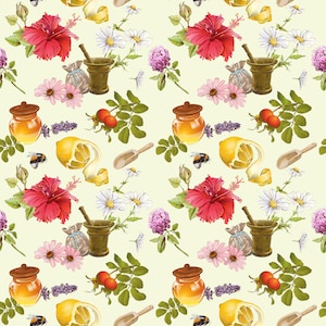 Grande Decoupage para Móveis - Papel de Arroz - Decoupage Vintage - Papel Decoupage Floral - Frutas de Verão Herbais