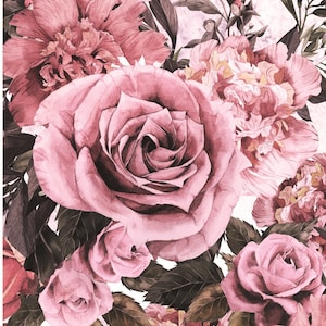 Autentyczny wzór Hortensja - Duży Decoupage na meble - Papier ryżowy - Decoupage vintage - Papier do Decoupage - Shabby Chic