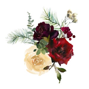 Watercolor Floral Rice Paper - Vintage Decoupage Paper for Furniture - Large Flowers Decoupage Paper - DIY Projects - White and Red Roses