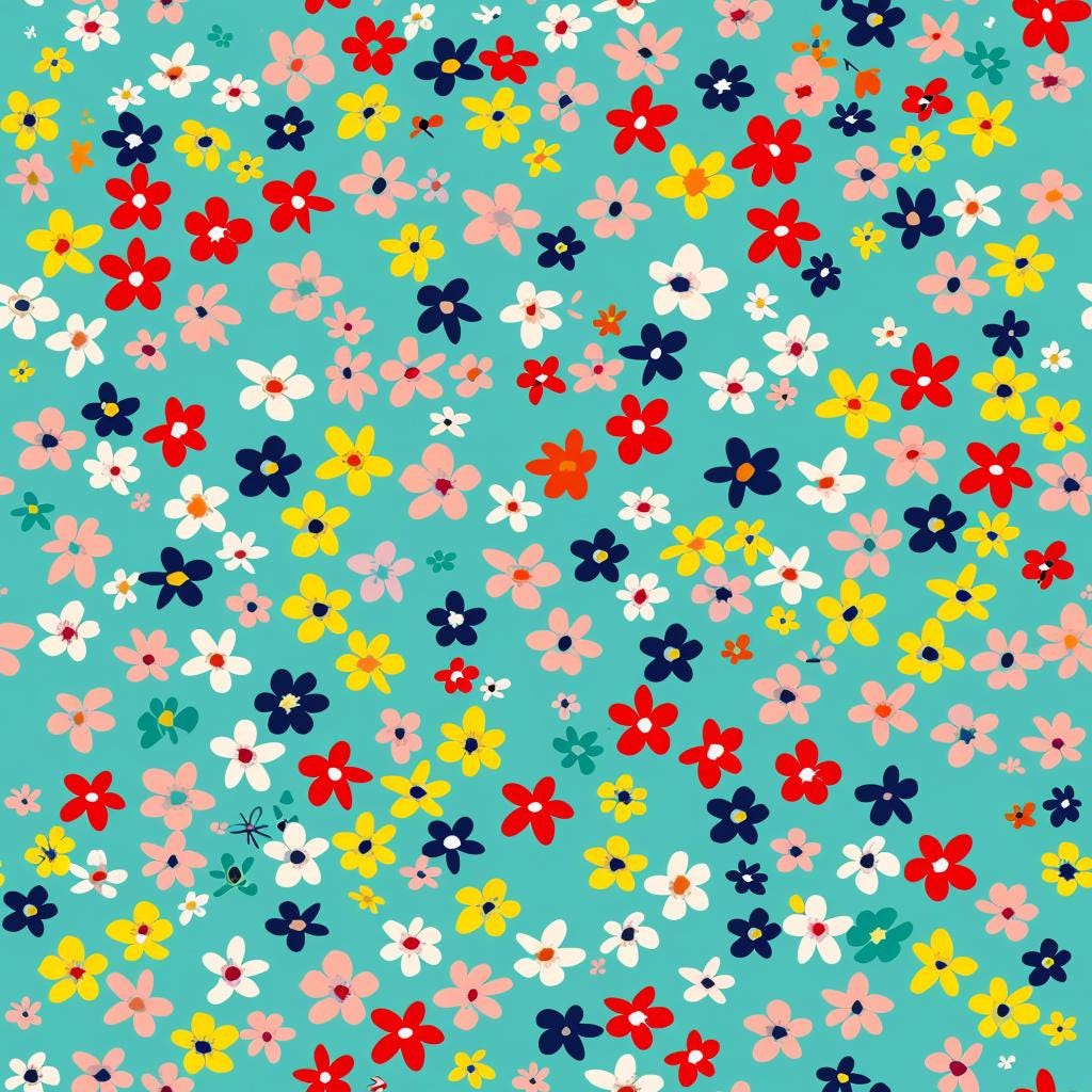 Decoupage Paper - Repeating Pattern - Floral Decorative Paper - 6 Size Options - Tiny Daisy
