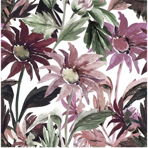 Papel de arroz floral aquarela - Papel decoupage vintage para móveis - Papel decoupage de flores grandes