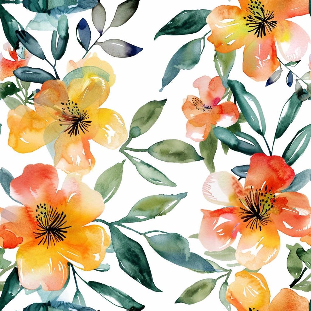 Paper Repeating Pattern Decoupage Paper - Repeating Pattern - Floral Decorative Paper - 6 Size ...