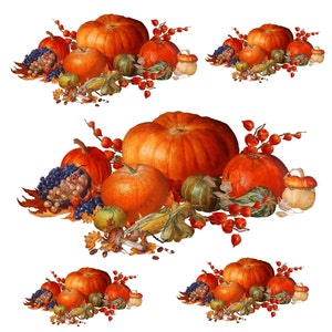 Decoupage Paper for Furniture - Rice Paper Decoupage - Large Decoupage Paper Vintage - Orange Pumpkin Kitchen Decoupage