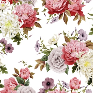 Roses - Flowers - Spring Themed - Decoupage Paper for Furniture - Floral Craft Paper - Wrapping Paper - Tissue Paper - Printed Packing Paper