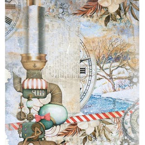 Large Decoupage Paper - Christmas Collection - Santa Claus - 6 Size Options