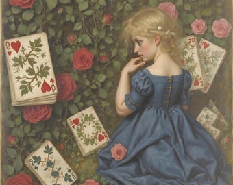 Fairytale Alice - groot decoupagepapier voor meubels - 6 formaatopties