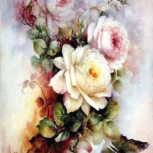 Floral Oil Painting - Decorative Decoupage Paper - for Furniture - Large Size Options [ Colorful ]