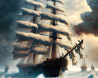 Barcos de vela - Papel para decoupage de muebles - Papel de arroz grande - Papel de arroz para decoupage - Océano
