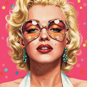 Large Decoupage Paper - 7 Size Options - Marilyn Series - Rice Paper for Furniture - Blondie - Pop Art