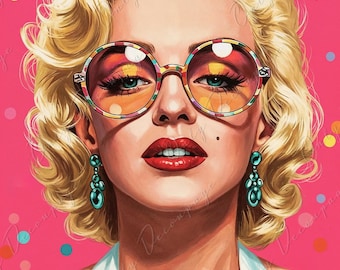 Papel de decoupage grande - 7 opciones de tamaño - Serie Marilyn - Papel de arroz para muebles - Blondie - Arte pop