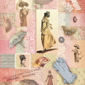 Victorian Lady - Arte Decoupage Vintage - Papel de Arroz - Decoupage para Móveis - Papel de Arroz de Tamanho Grande para Decoupage