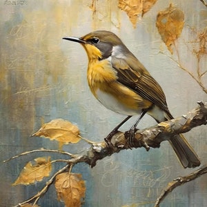 Large Decoupage Paper for Furniture - Rice Paper for Decoupage - Autumn - Decoupage Paper - Bird Decoupage
