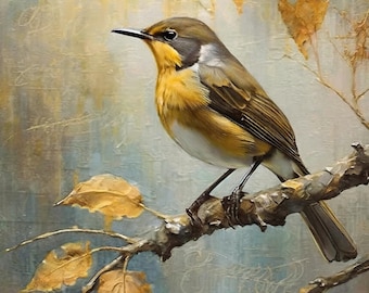 Autumn Bird Decoupage Paper – Large Rice Paper for Furniture