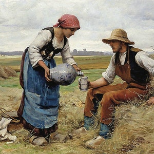 Lavoratori - Raccolto - Campo - Carta di riso per decoupage - Carta per ristrutturazione - Opzioni di grandi dimensioni