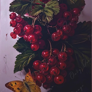 NEU! Großes Decoupage Papier für Möbel - 7 Größen Optionen - Crimson Chiaroscuro
