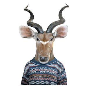 Gran Kudu - Papel decoupage grande para muebles - Papel de arroz para decoupage - Decoupage de animales