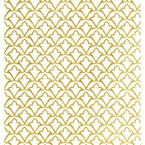 NOUVEAU ! Papier de découpage en feuille en métal doré - Format A3 - Papier de riz avec feuille d'or - Motif de feuille