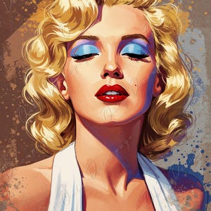 Large Decoupage Paper for Furniture - Marilyn Series - 7 Size Options - Blondie
