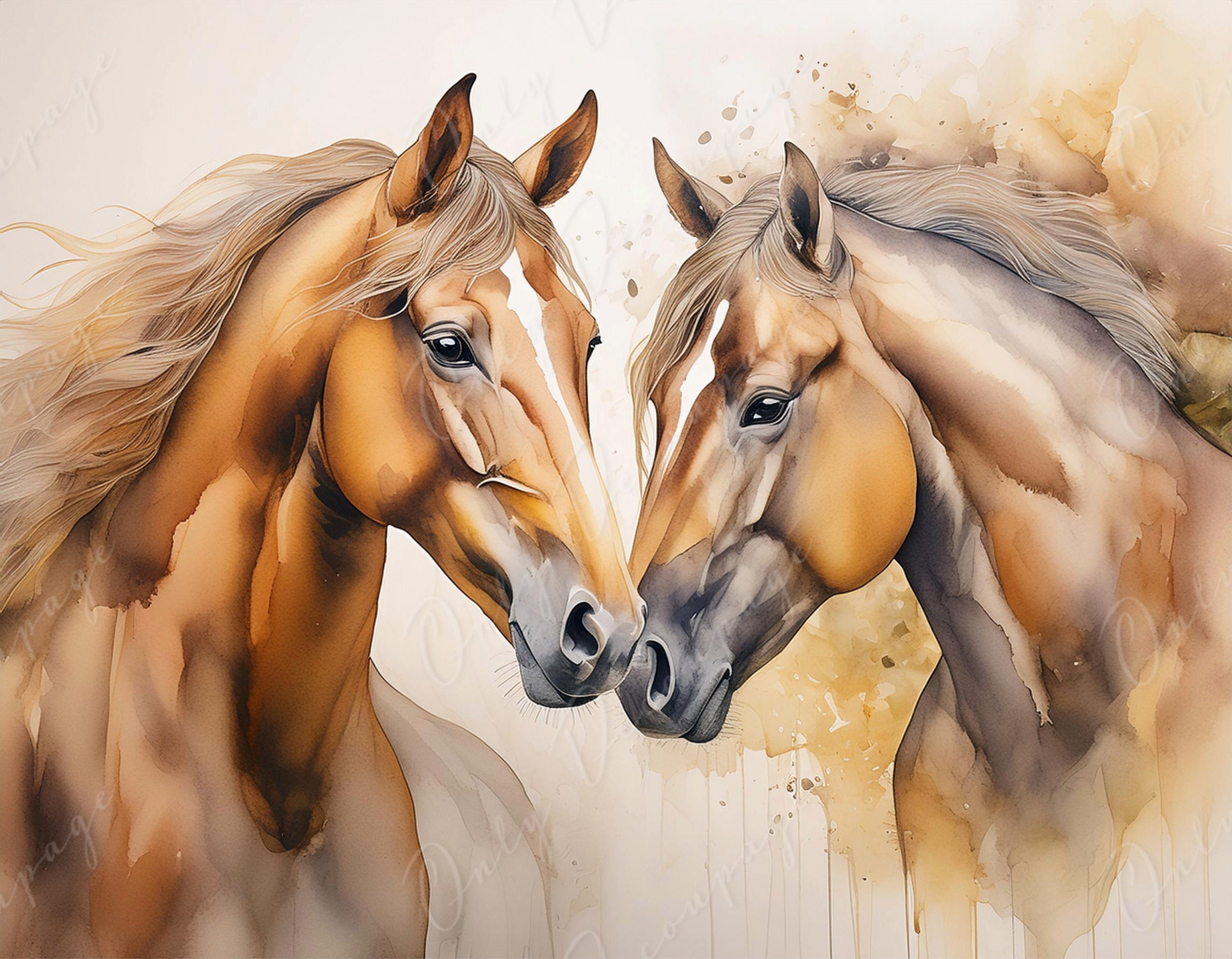 Large Decoupage Paper for Furniture - Horse - Rice Paper - Decoupage Paper - Wild Life