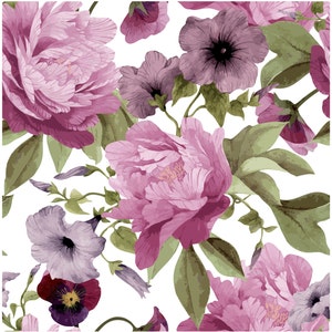 Fiori - Tema primaverile - Carta per decoupage per mobili - Carta per artigianato floreale - Carta da regalo - Carta velina - Carta da imballaggio stampata